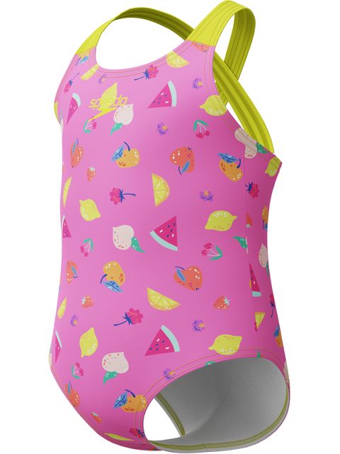 Speedo Toddler Girls Cross Back One Peice - Neon Flamingo