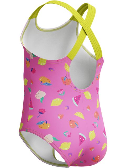 Speedo Toddler Girls Cross Back One Peice - Neon Flamingo