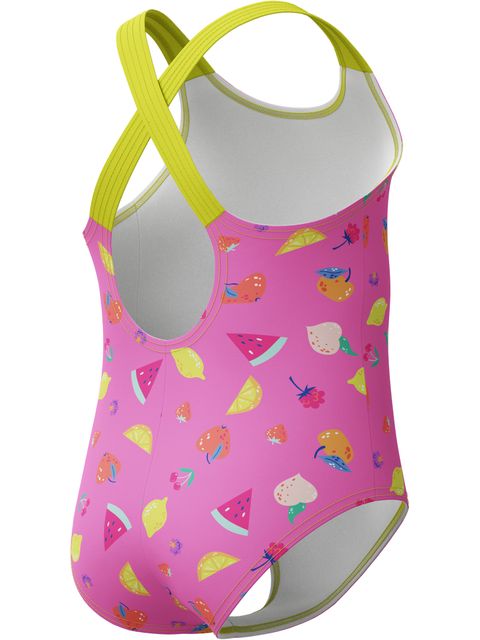 Speedo Toddler Girls Cross Back One Peice - Neon Flamingo