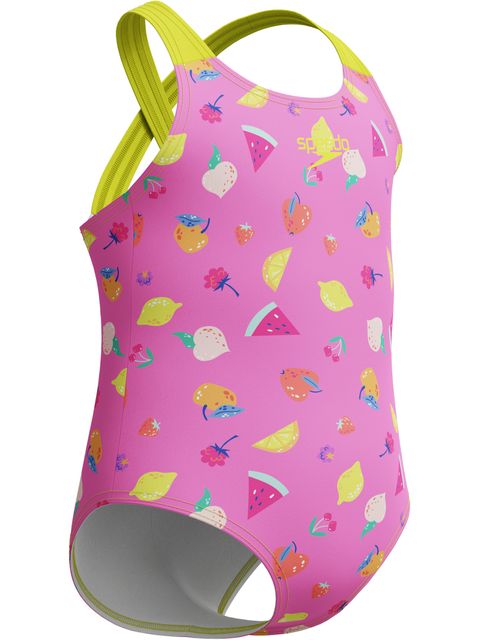 Speedo Toddler Girls Cross Back One Peice - Neon Flamingo