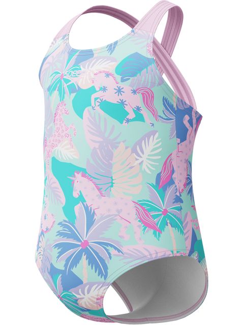 Speedo Toddler Girls Cross Back One Piece - Strawberry Crepe