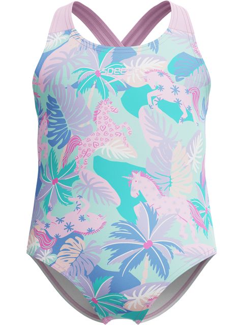 Speedo Toddler Girls Cross Back One Piece - Strawberry Crepe