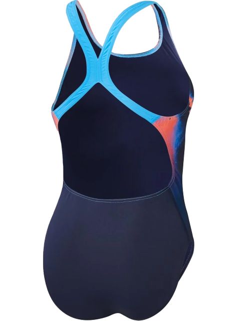 Speedo Powerback One Piece - Navy/Red/Blue