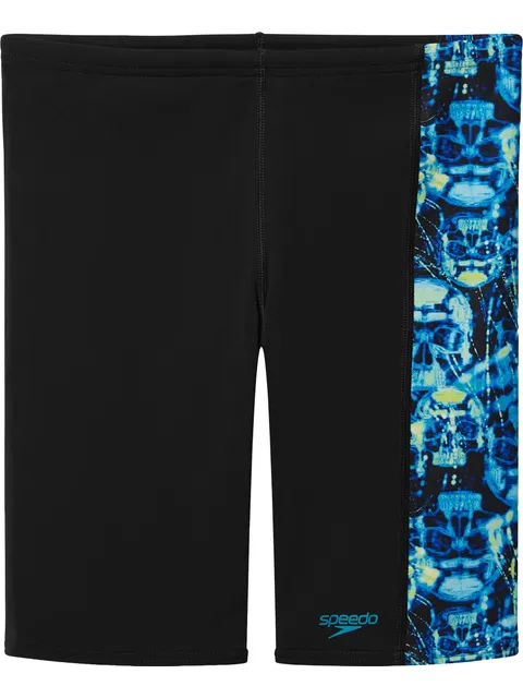 Speedo Printed Panel Jammers - Anthracite/Hyper Teal