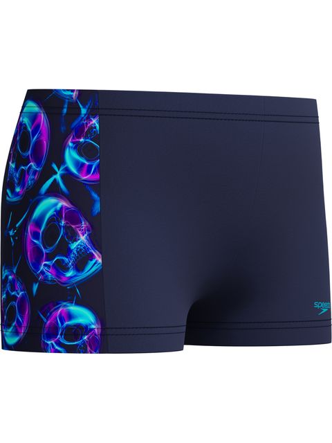 Speedo Allover Print Panel Aquashorts - Peacoat/Blue