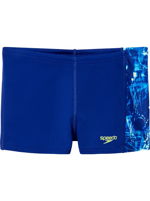 Speedo Printed Panel Aquashorts - Night Watch/Citrus Green