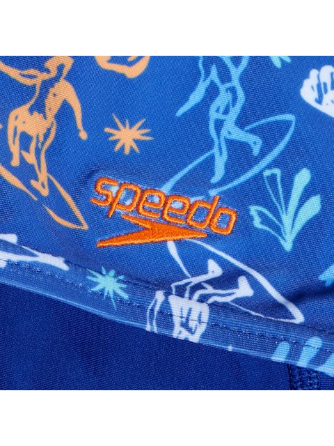 Speedo V-Cut Jammers - Cobalt/Mandarin