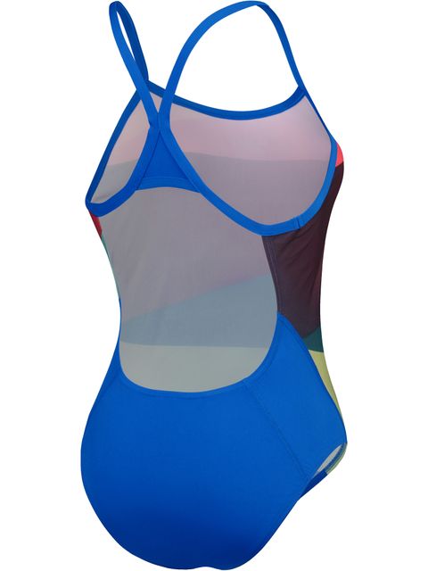 Speedo Turnback One Piece - Watermelon/Green/Cobalt
