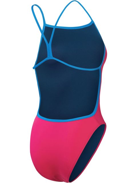 Speedo Solid V-Back One Piece - Magenta Haze