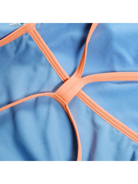 Speedo V-Back One Piece - Blue/Peach