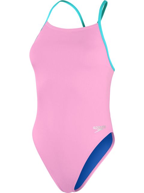 Speedo Tie Back One Piece - Candy/Arctic