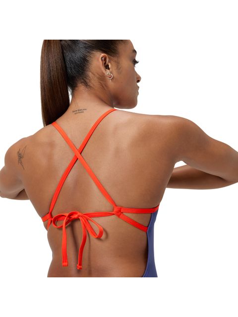 Speedo Solid Tie Back One Piece - Hapuna Blue