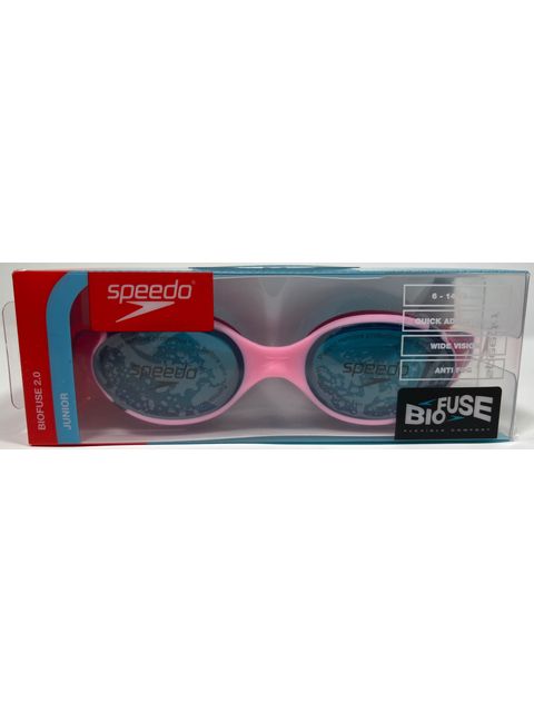 Speedo Biofuse 2.0 Junior Goggles - Blue Tint/Flamingo Pink/Electric Pink