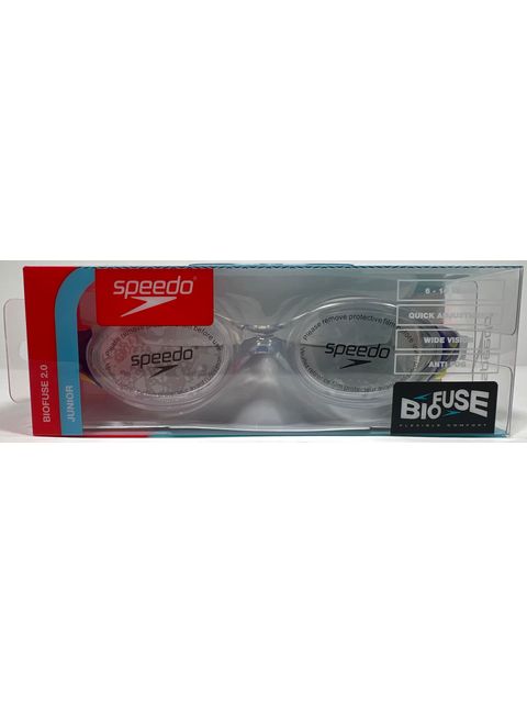 Speedo Biofuse 2.0 Junior Goggles - Clear/Cobalt/Lemon