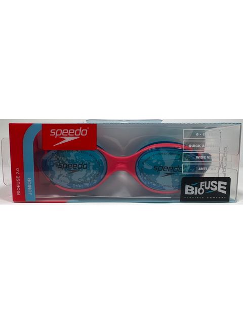 Speedo Biofuse 2.0 Junior Goggles - Blue Tint/Mango/Coral