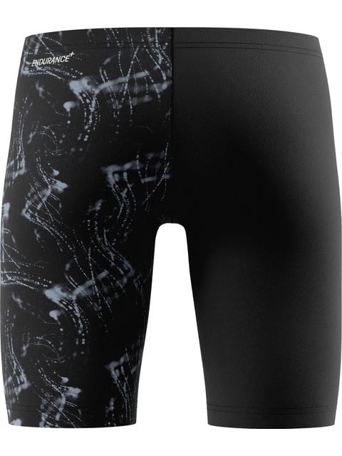 Speedo Printed V-Cut Jammers - Black/Dark Grey