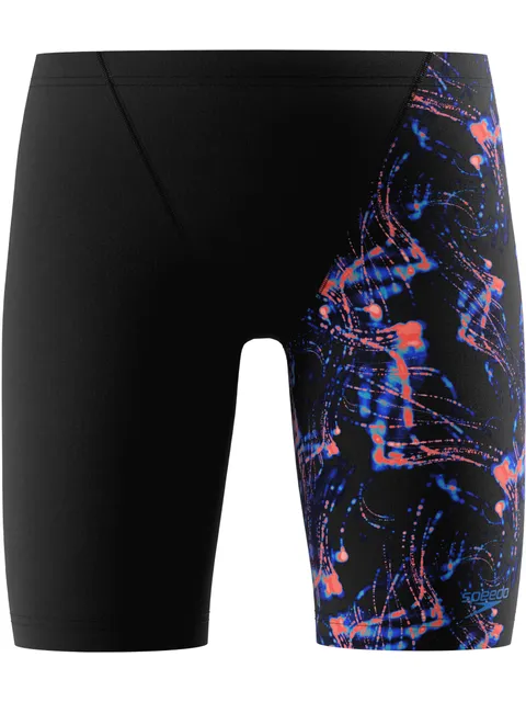 Speedo Printed V-Cut Jammers - Black/Green