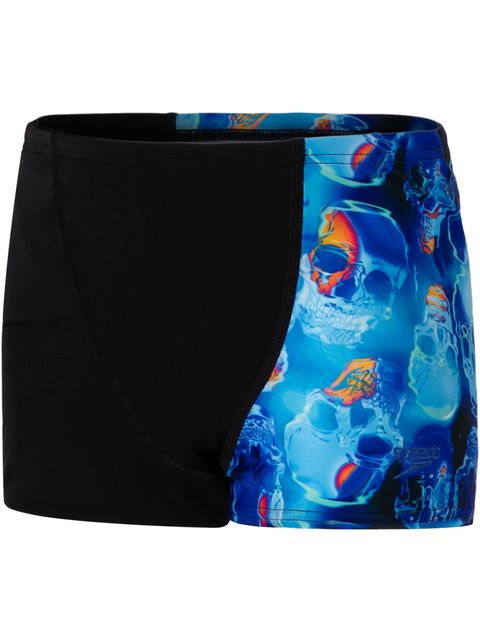 Speedo V Cut Aquashorts - Skull Black/Cobalt Blue