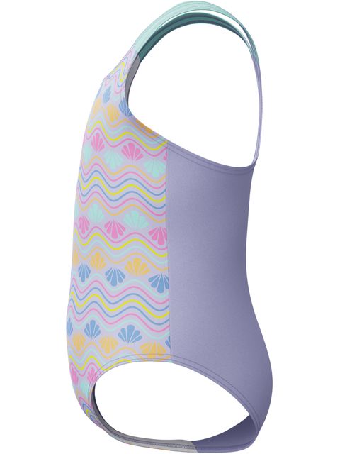 Speedo Toddler Girls Print One Piece - Bright Lavender
