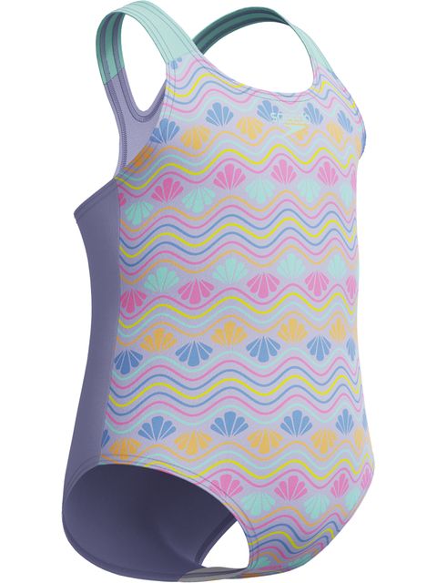 Speedo Toddler Girls Print One Piece - Bright Lavender