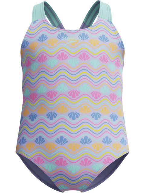 Speedo Toddler Girls Print One Piece - Bright Lavender
