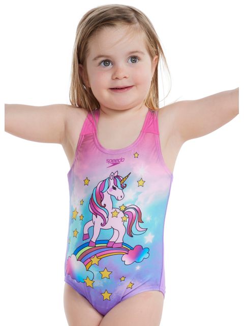 Speedo Toddler One Piece - Pink/Purple/Fuchsia