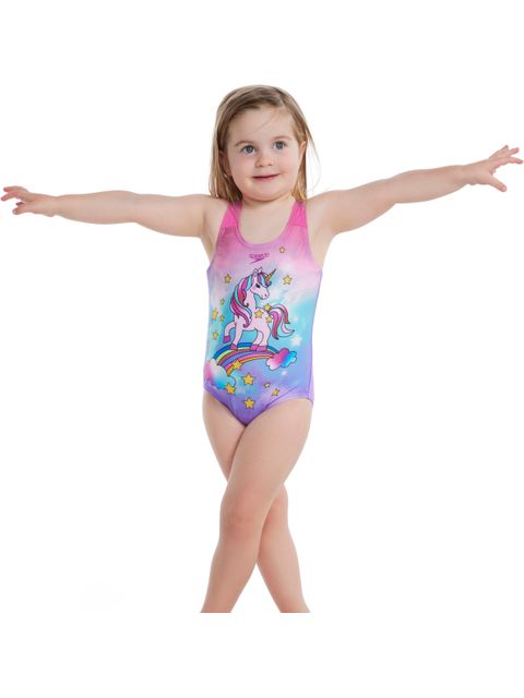 Speedo Toddler One Piece - Pink/Purple/Fuchsia