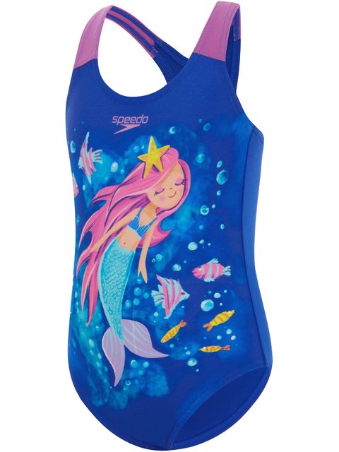 Speedo Toddlers One Piece - Cobalt/Kiki Pink