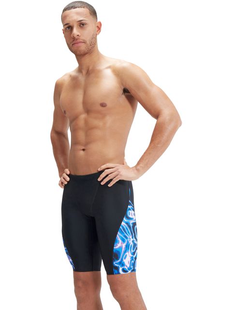 Speedo V-Cut Jammers - Black/Cobalt/Blue