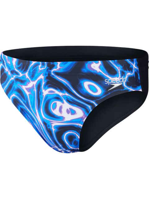 Speedo 7cm Briefs - Black/Cobalt/Blue