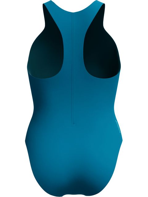 Speedo Racer Zip One Piece - Dark Teal