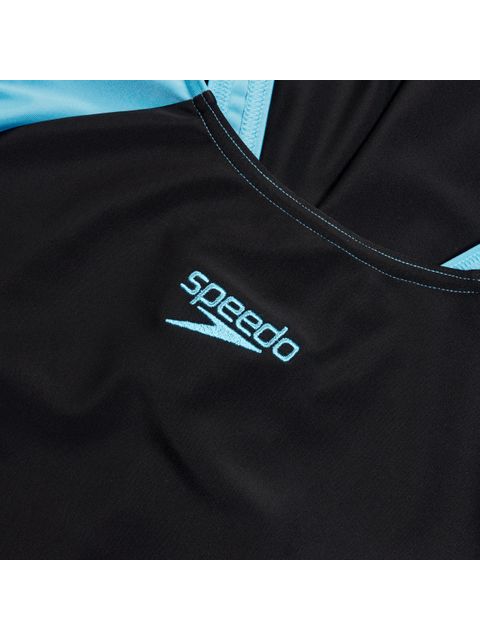 Speedo Colourblock Splice One Piece - Black/Purple/Blue