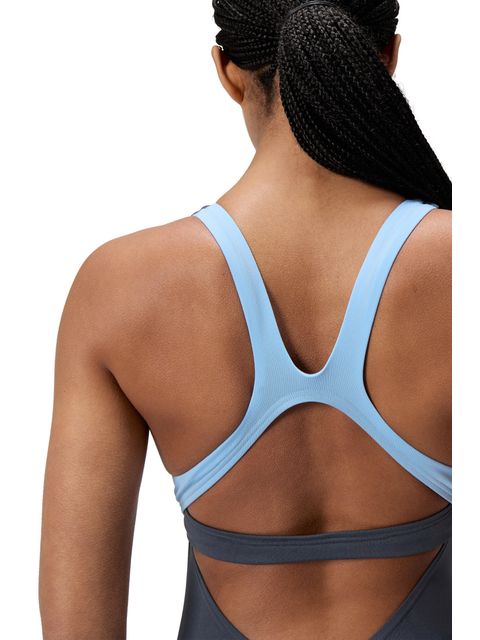 Speedo Flex Band Swim Bra One Piece - Grey Lead