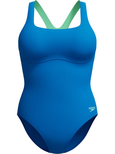 Speedo Flex Band Swim Bra One Piece - Lagoon Blue
