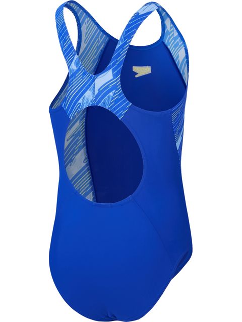 Speedo Splice Muscleback One Piece - Cobalt/Lemon/Blue