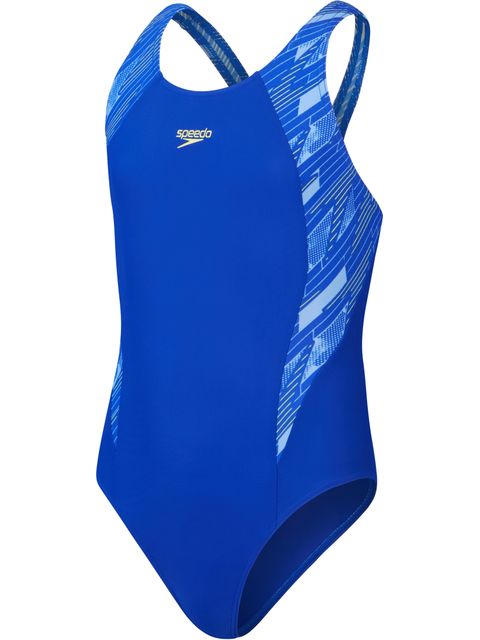 Speedo Splice Muscleback One Piece - Cobalt/Lemon/Blue