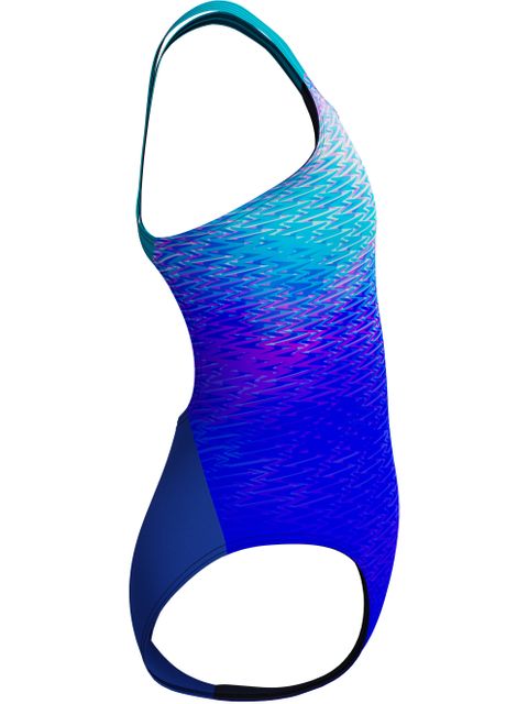 Speedo Print Placement Powerback One Piece - Sapphire/Blue