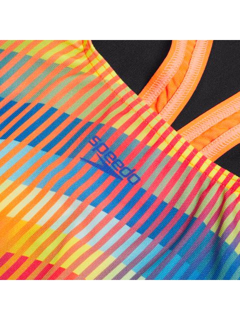 Speedo Powerback One Piece - Red/Cobalt/Lemon