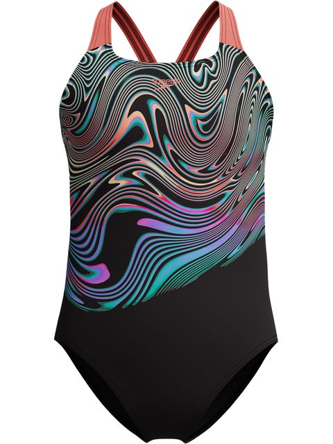Speedo Digital Placement Powerback One Piece - Neon Coral