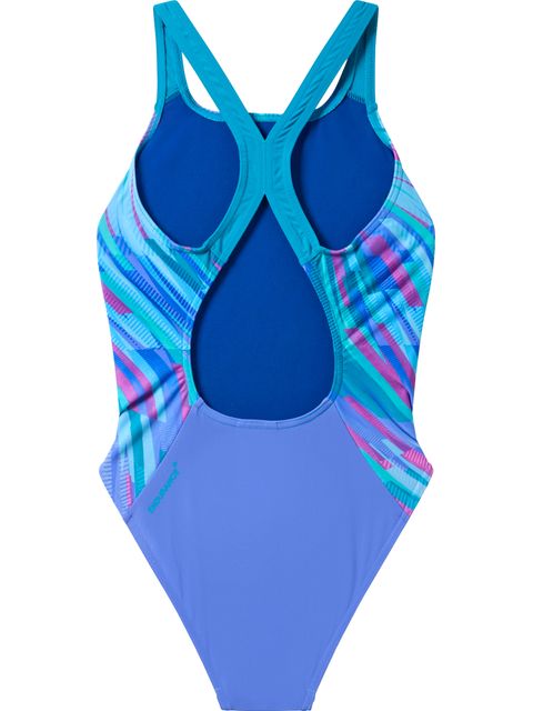 Speedo Printed Powerback One Piece - Moonlight Lavender