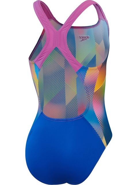 Speedo Powerback One Piece - Cobalt/Pink/Lemon/Green
