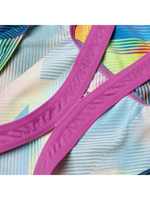 Speedo Powerback One Piece - Cobalt/Pink/Lemon/Green