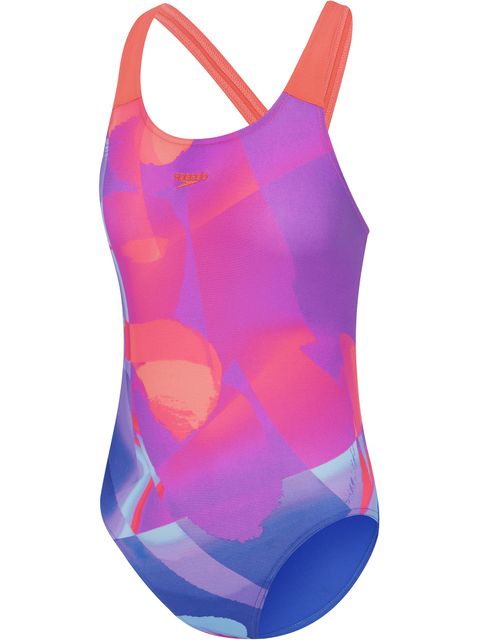 Speedo Digital Allover Powerback One Piece - Cobalt Pop