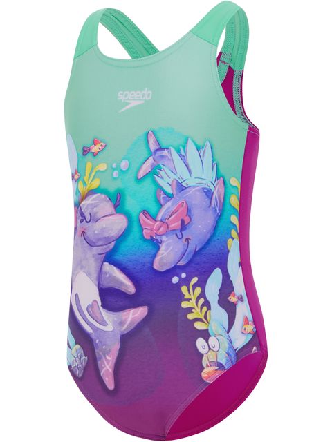 Speedo Toddlers Digital Printed One Piece - Arctic Glass