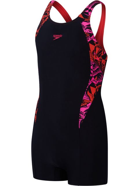 Speedo Panel Legsuit - Navy/Pink