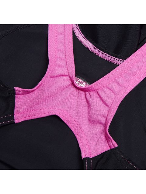 Speedo Panel Legsuit - Pink/Lemon