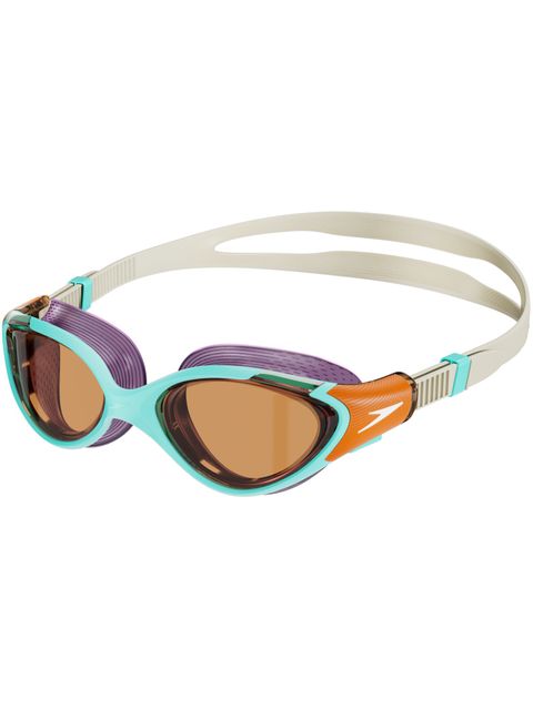Speedo Biofuse 2.0 Womens Goggles - Tinted/Blue/Pumkin/Tan