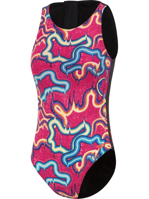 Speedo Hydrasuit One Piece - Pink/Cobalt/Lemon