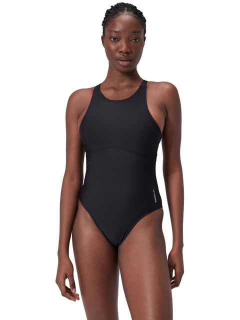 Speedo Solid Highneck One Piece - Anthracite