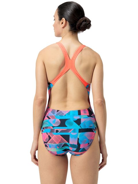 Speedo Powerback One Piece - Red/Blue